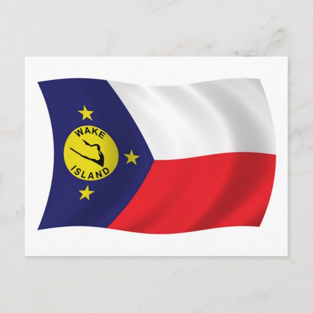 Cartão Postal da Bandeira da Ilha Wake (Frente)