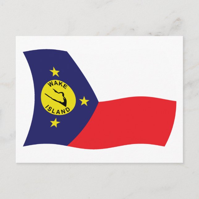 Cartão Postal da Bandeira da Ilha Wake (Frente)