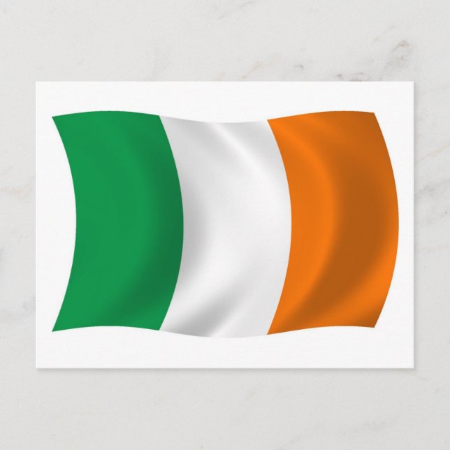 Cartão Postal da Bandeira da Irlanda (Frente)