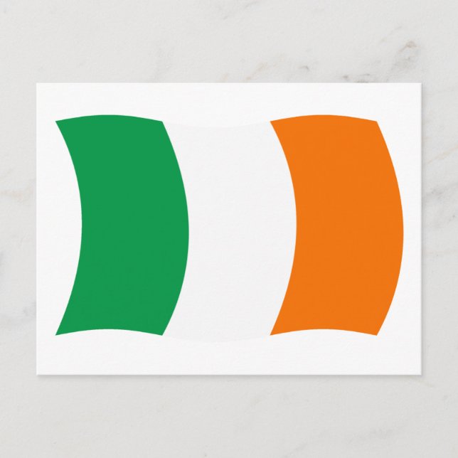Cartão Postal da Bandeira da Irlanda (Frente)