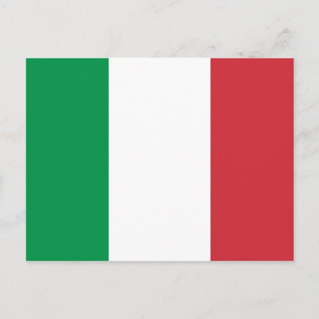 Cartão postal da bandeira da Itália (Frente)