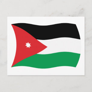 Cartão Postal da Bandeira da Jordânia
