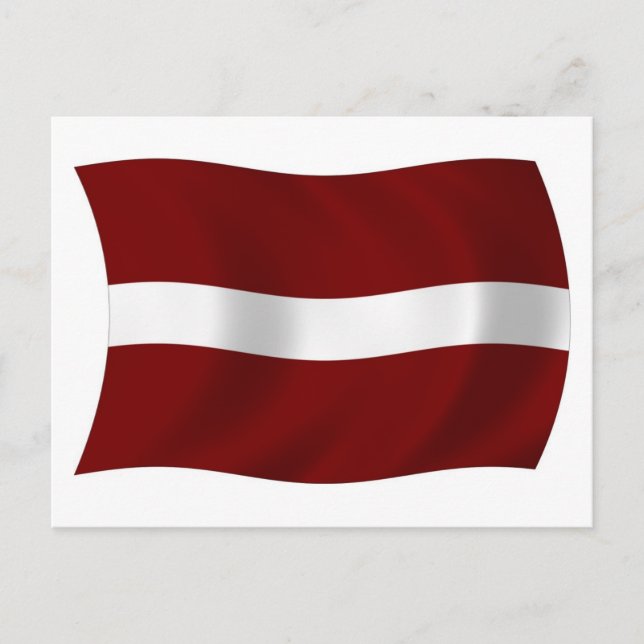 Cartão Postal da Bandeira da Letônia (Frente)
