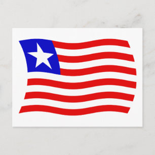 Cartão Postal da Bandeira da Libéria