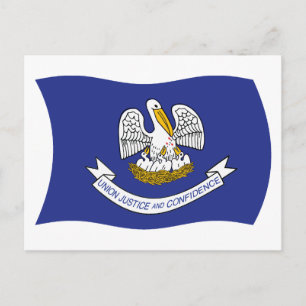 Cartão Postal da Bandeira da Louisiana