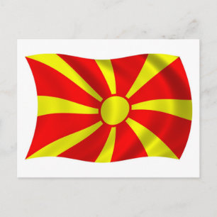 Cartão Postal da Bandeira da Macedônia