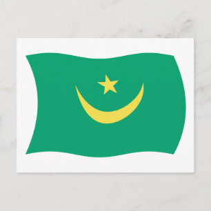 Cartão Postal da Bandeira da Mauritânia