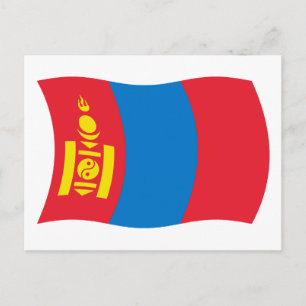 Cartão Postal da Bandeira da Mongólia