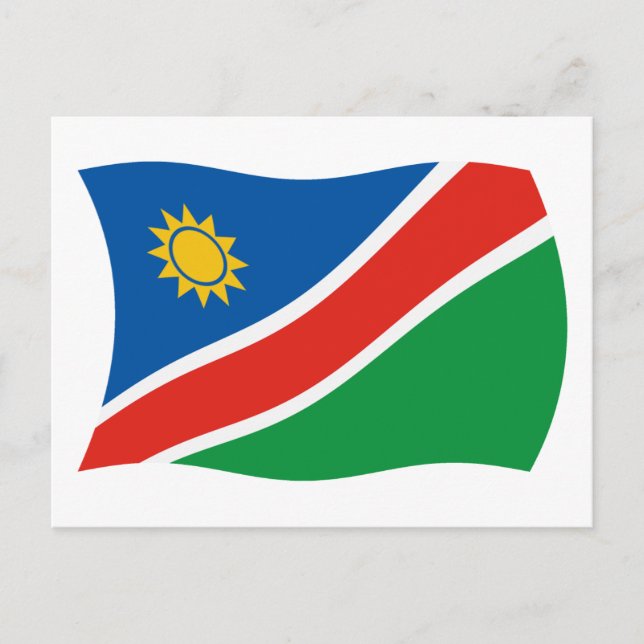 Cartão Postal da Bandeira da Namíbia (Frente)