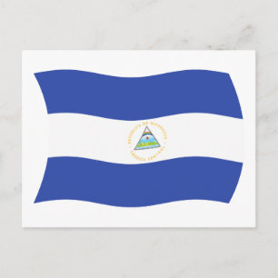 Cartão Postal da Bandeira da Nicarágua