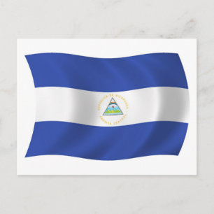Cartão Postal da Bandeira da Nicarágua