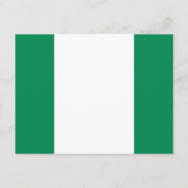 Cartão Postal da Bandeira da Nigéria (Nigeriano) (Frente)