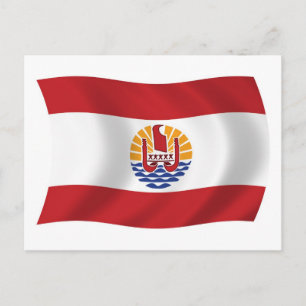 Cartão Postal da Bandeira da Polinésia Francesa