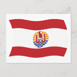 Cartão Postal da Bandeira da Polinésia Francesa
