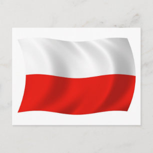 Cartão Postal da Bandeira da Polônia