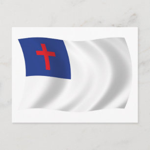 Cartão Postal da Bandeira da Religião Cristã