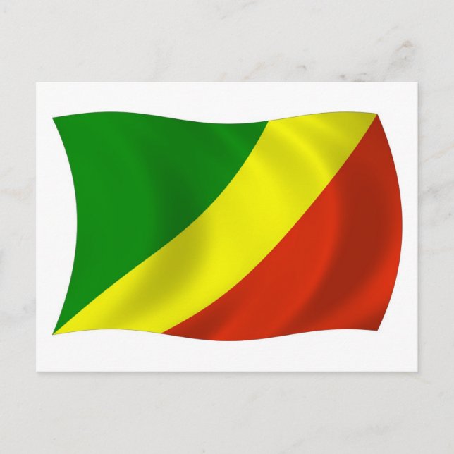 Cartão Postal da Bandeira da República do Congo (Frente)
