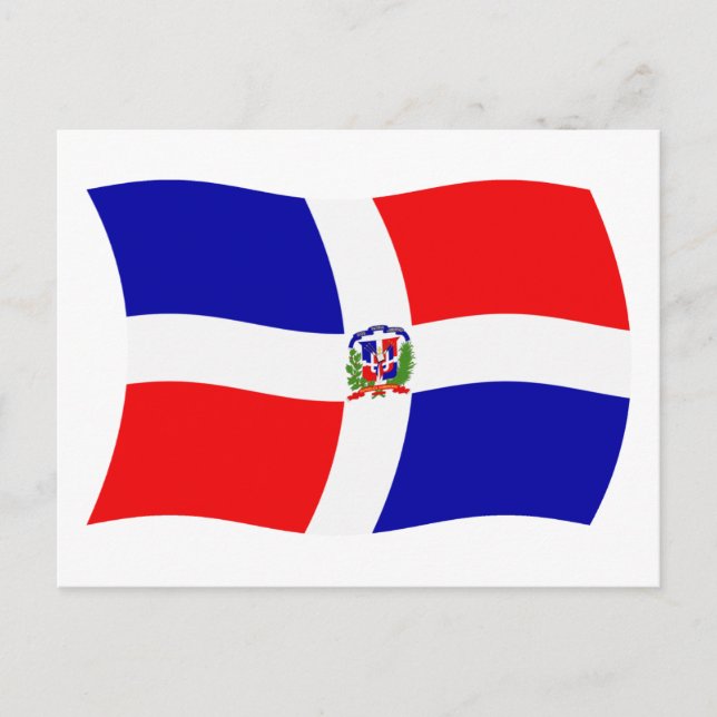 Cartão Postal da Bandeira da República Dominicana (Frente)