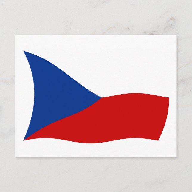 Cartão Postal da Bandeira da República Tcheca (Frente)