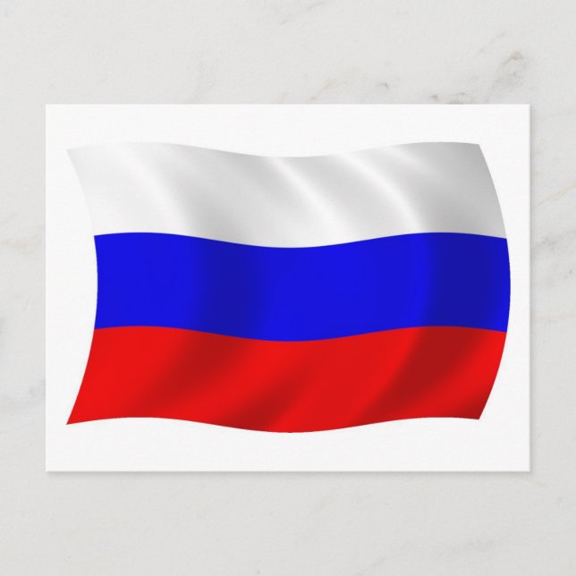Cartão Postal da Bandeira da Rússia (Frente)