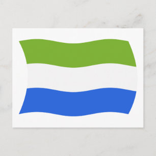 Cartão Postal da Bandeira da Serra Leoa