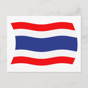 Cartão Postal da Bandeira da Tailândia