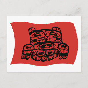 Cartão Postal da Bandeira da Tribo Skagit
