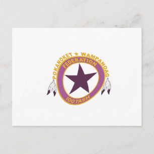 Cartão Postal da Bandeira da Tribo Wampanoag