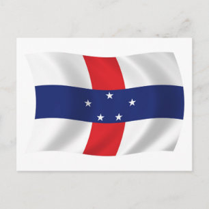 Cartão Postal da Bandeira das Antilhas Holandesas