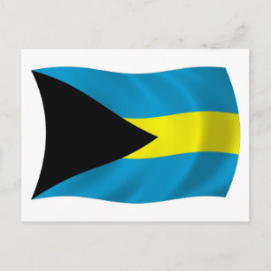 Cartão Postal da Bandeira das Bahamas