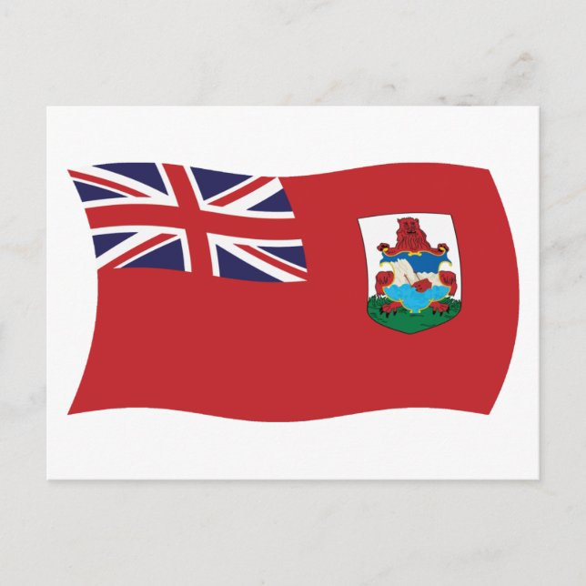 Cartão Postal da Bandeira das Bermudas (Frente)