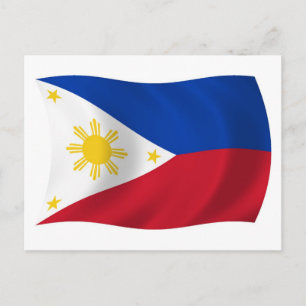 Cartão Postal da Bandeira das Filipinas