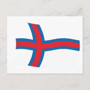 Cartão Postal da Bandeira das Ilhas Faroé