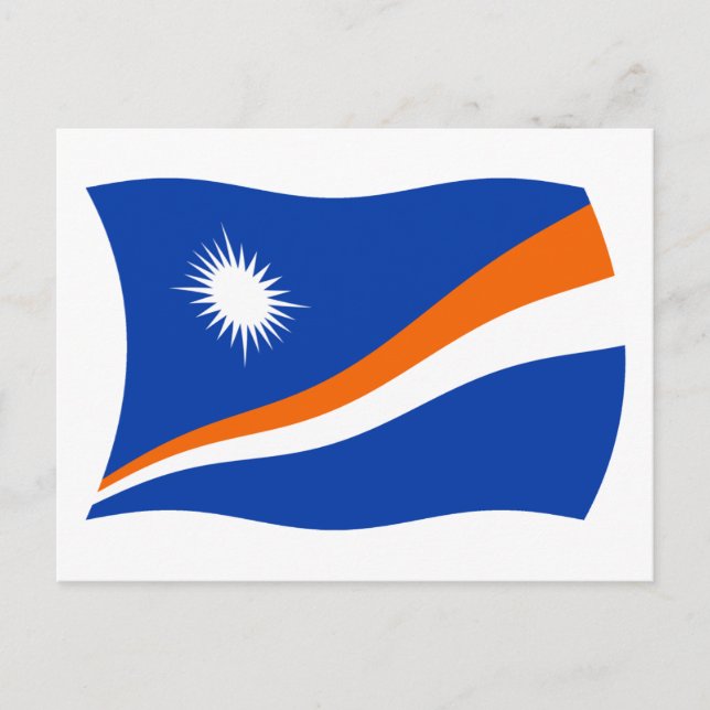 Cartão Postal da Bandeira das Ilhas Marshall (Frente)