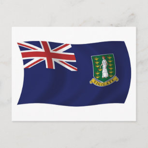 Cartão Postal da Bandeira das Ilhas Virgens Britân