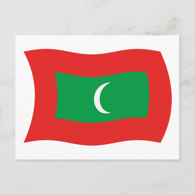 Cartão Postal da Bandeira das Maldivas (Frente)