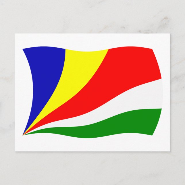 Cartão Postal da Bandeira das Seychelles (Frente)