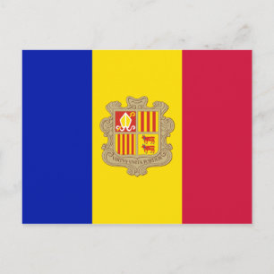 Cartão postal da Bandeira de Andorra