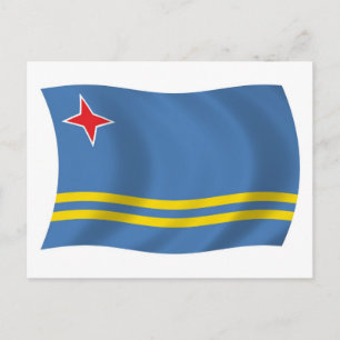 Cartão Postal da Bandeira de Aruba