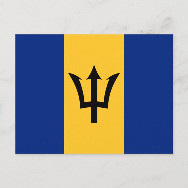 Cartão postal da Bandeira de Barbados (Frente)