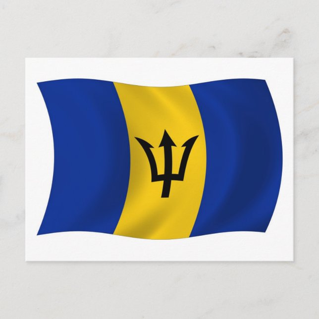 Cartão Postal da Bandeira de Barbados (Frente)