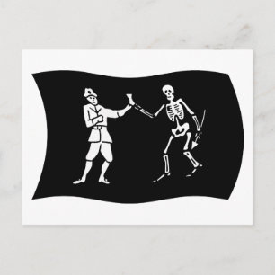 Cartão Postal da Bandeira de Bartholomew Roberts