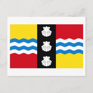 Cartão postal da bandeira de Bedfordshire
