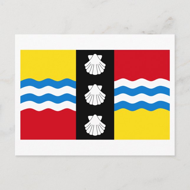 Cartão postal da bandeira de Bedfordshire (Frente)