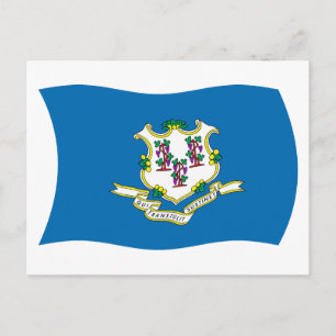 Cartão Postal da Bandeira de Connecticut