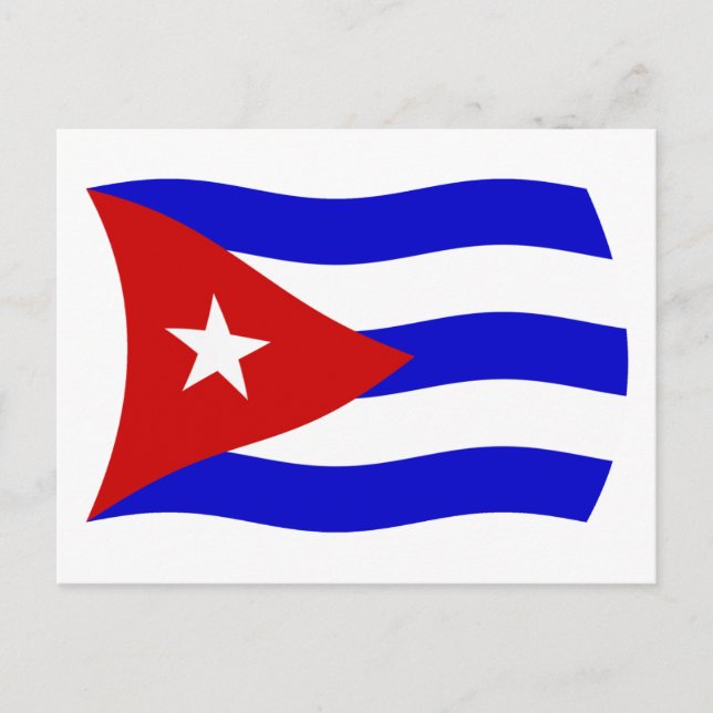 Cartão Postal da Bandeira de Cuba (Frente)