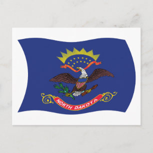 Cartão Postal da Bandeira de Dakota do Norte