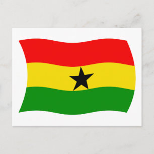 Cartão Postal da Bandeira de Gana