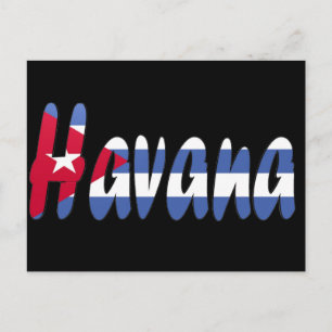 Cartão postal da bandeira de Havana, Cuba