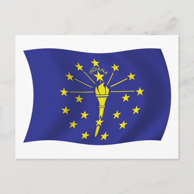 Cartão Postal da Bandeira de Indiana (Frente)